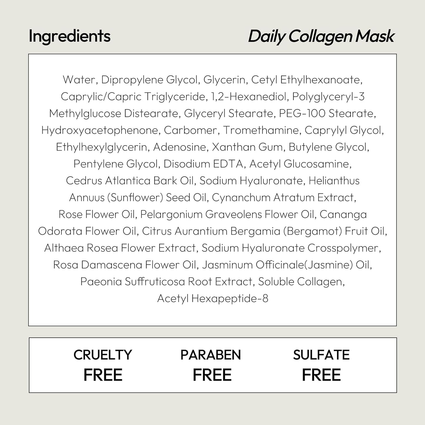 Firming Collagen Peptide Face Mask